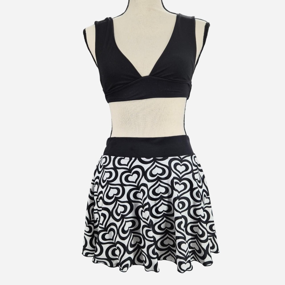 Y2K‎ swim skirt with built in bottoms
